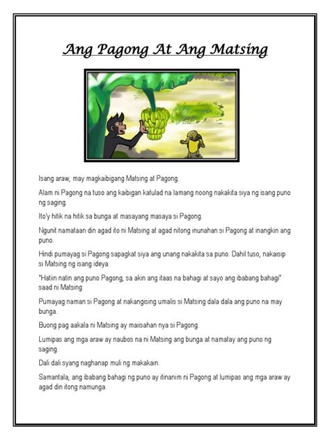 Ang Pagong at Ang Matsing .